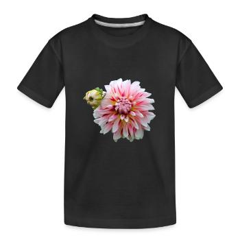 Fleur Rose Rose Fleur Fleurs Rose Rose Fleurs - T-shirt bio Premium Enfant - noir - Devant