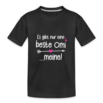 Es gibt nur eine beste Oma - Meine! Weltbeste Oma - Kinder Premium Bio T-Shirt - Schwarz - Vorne
