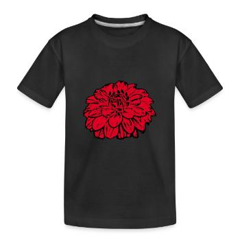 Fleur Rouge Fleur Rouge Fleurs Rouge Fleurs Rouge - T-shirt bio Premium Enfant - noir - Devant