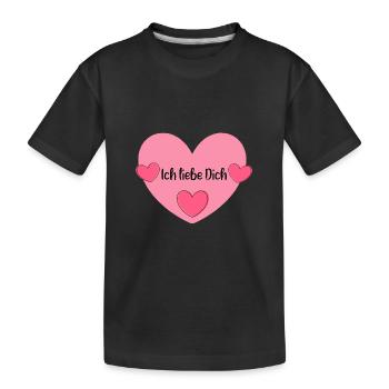 Valentinstag, Valentinstag, Valentinstag - Kinder Premium Bio T-Shirt - Schwarz - Vorne