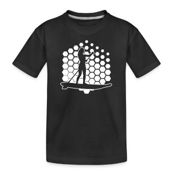 Stand up Paddle pour femmes Stand up Paddle Board - T-shirt bio Premium Enfant - noir - Devant