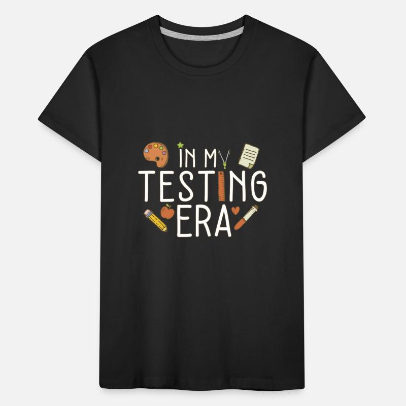 Dans mon ère de test drôle jour de test enseignant étudiant T-shirt bio Premium Enfant