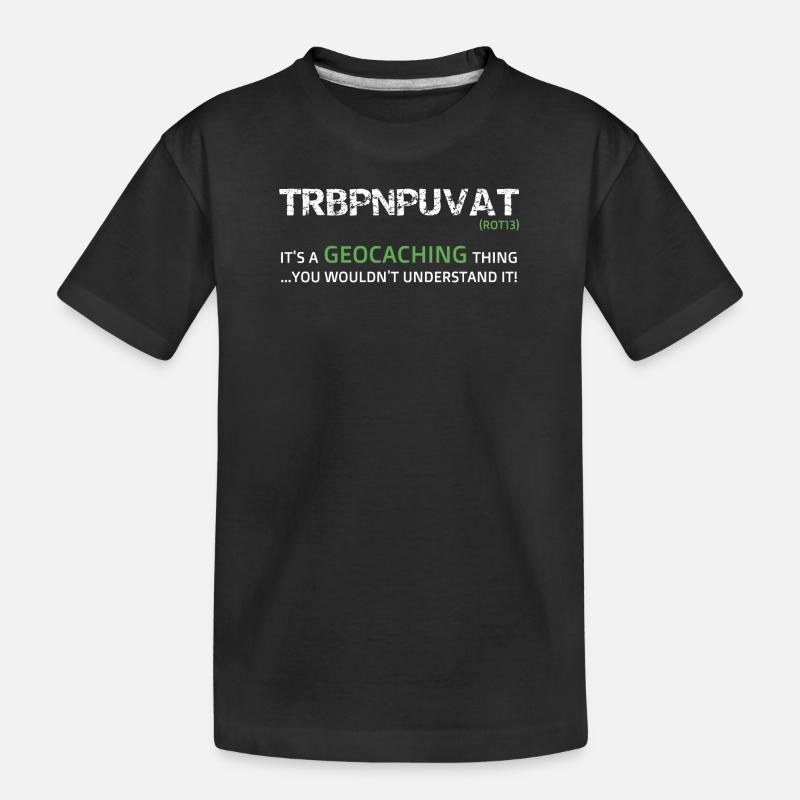 Funny Geocaching made in code Rot 13 - Kids' Premium Organic T-Shirt - black