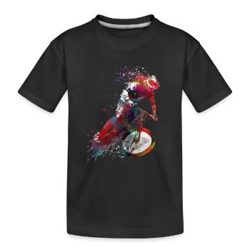 BMX Radfahren #cycling #sport #bike - Kinder Premium Bio T-Shirt - Schwarz - Vorne