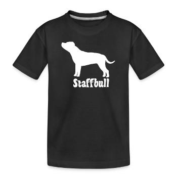 Staffordshire Bullterrier - Kinder Premium Bio T-Shirt - Schwarz - Vorne