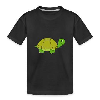 Turtle - Kids' Premium Organic T-Shirt - black - Front