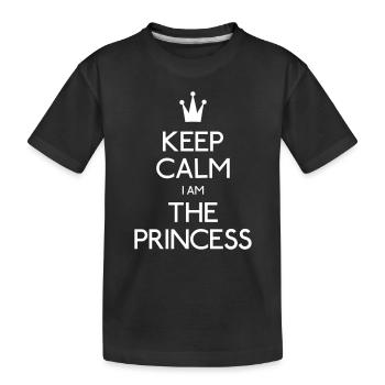keep calm princess - T-shirt bio Premium Enfant - noir - Devant