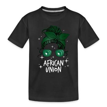 Afrikanische Union - Kinder Premium Bio T-Shirt - Schwarz - Vorne