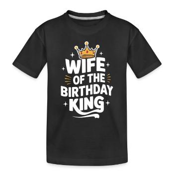 Frau Ehefrau Partnerin Familie Verheiratet - Kinder Premium Bio T-Shirt - Schwarz - Vorne