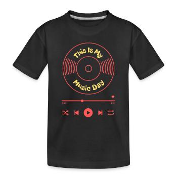 Internationaler Tag der Musik - Kinder Premium Bio T-Shirt - Schwarz - Vorne