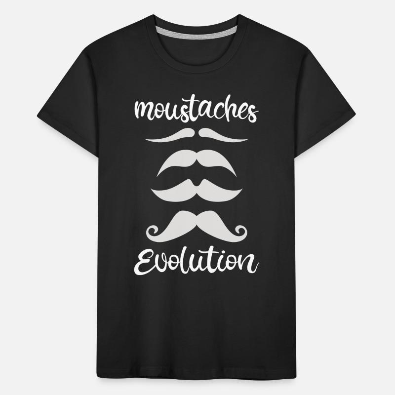 Schnurrbart Evolution Kinder Premium Bio T-Shirt