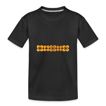 des années 70 motif de fleur - T-shirt bio Premium Enfant - noir - Devant