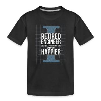 Cadeau de retraite heureux ingénieur retraité - T-shirt bio Premium Enfant - noir - Devant