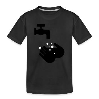 Lavez-vous les mains - T-shirt bio Premium Enfant - noir - Devant