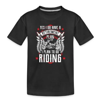 Ruhestandsgeschenk für Biker Opa Papa & Ehemann - Kinder Premium Bio T-Shirt - Schwarz - Vorne