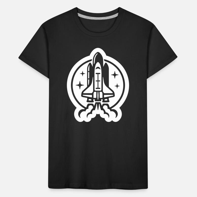 Space shuttle launch logo icon. Take off. rocket Kids' Premium Organic T-Shirt