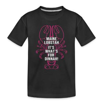 Homard Fruits de mer Homard du Maine Langouste - T-shirt bio Premium Enfant - noir - Devant