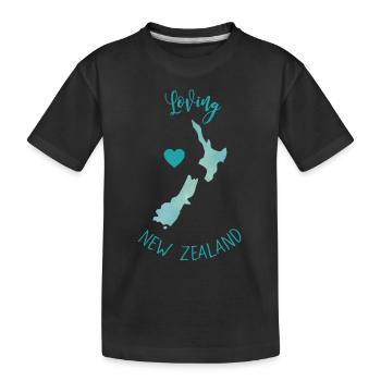 New Zealand - Kids' Premium Organic T-Shirt - black - Front