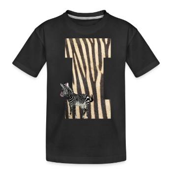 zèbre i - T-shirt bio Premium Enfant - noir - Devant