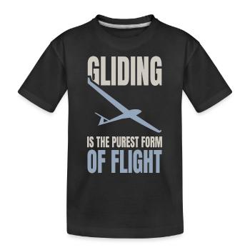 Segelflieger Sprüche | Piloten Segelflug Geschenk - Kinder Premium Bio T-Shirt - Schwarz - Vorne