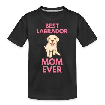Meilleur Labrador Mama Cadeau de fête des mères Labrador - T-shirt bio Premium Enfant - noir - Devant