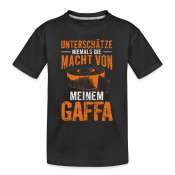 Bühne TV Theater Techniker Gaffa Geschenk - Kinder Premium Bio T-Shirt - Schwarz - Vorne