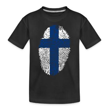 Finlande - T-shirt bio Premium Enfant - noir - Devant