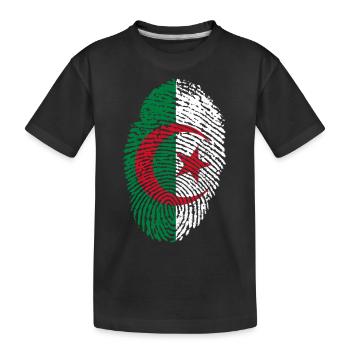 Algerien - Kinder Premium Bio T-Shirt - Schwarz - Vorne