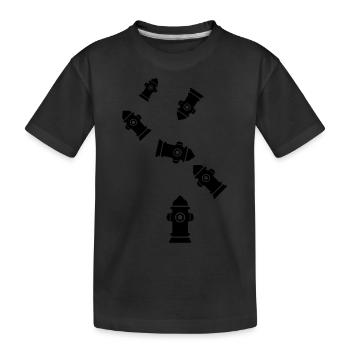 Icône de borne d’incendie - T-shirt bio Premium Enfant - noir - Devant