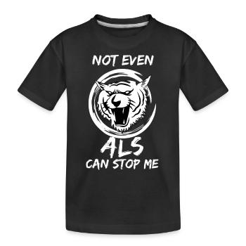 ALS-Bewusstsein Lou Gehrigs Krankheit Badass Warrior - Kinder Premium Bio T-Shirt - Schwarz - Vorne