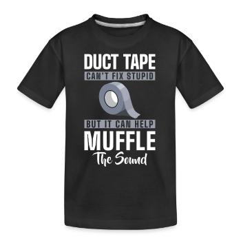 Idioten Arbeit Böse Provokation - Kinder Premium Bio T-Shirt - Schwarz - Vorne