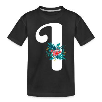 Brief Ich habe geblüht - Kinder Premium Bio T-Shirt - Schwarz - Vorne