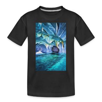 Vintage Marble Caves Patagonia Chile Painting - T-shirt bio Premium Enfant - noir - Devant