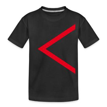 Roter Pfeil - Kinder Premium Bio T-Shirt - Schwarz - Vorne