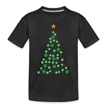 Weihnachtsbaum - Kinder Premium Bio T-Shirt - Schwarz - Vorne