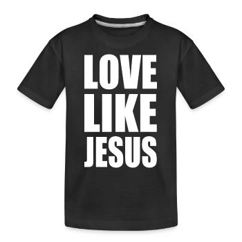Love like jesus - Kinder Premium Bio T-Shirt - Schwarz - Vorne