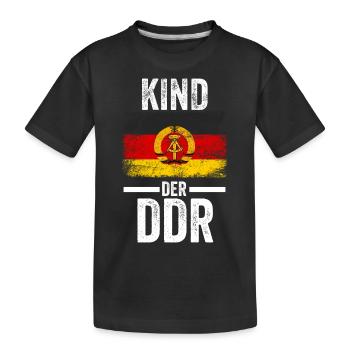 Ostdeutschland Ossi Deutschland DDR - Kinder Premium Bio T-Shirt - Schwarz - Vorne