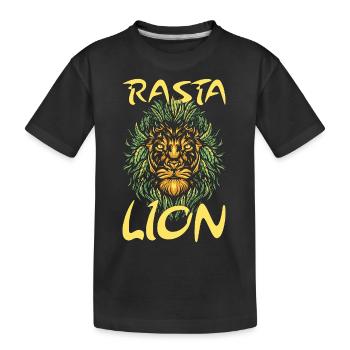 Rasta Lion Rastafari Cadeau - T-shirt bio Premium Enfant - noir - Devant