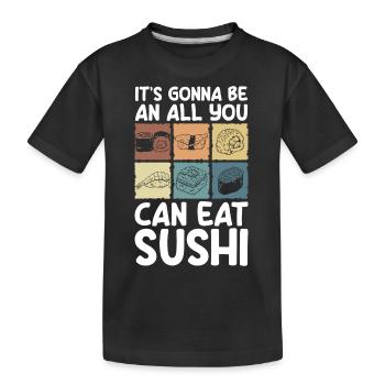 Buffet counter self-service gourmet - Kids' Premium Organic T-Shirt - black - Front