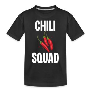 Chili Squad - Kinder Premium Bio T-Shirt - Schwarz - Vorne