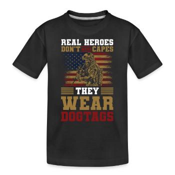 Hero Superhero Lifesaver Comic - Kids' Premium Organic T-Shirt - black - Front