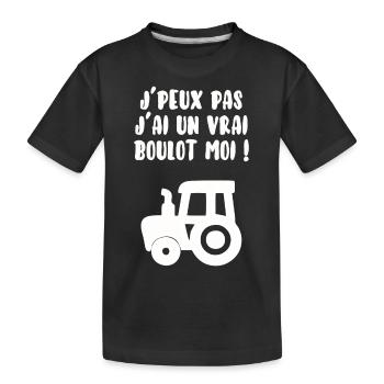 J’peux pas j’ai un vrai boulot - T-shirt bio Premium Enfant - noir - Devant