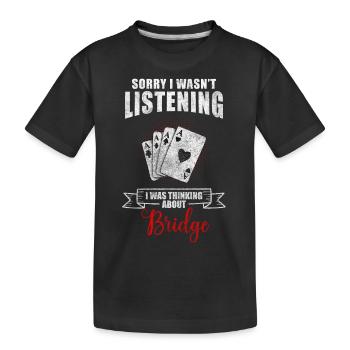 Kartenspiel Gewinn Doppelkopf Herz - Kinder Premium Bio T-Shirt - Schwarz - Vorne