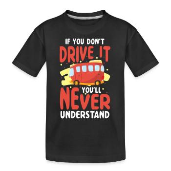 Driver Profession Work - Kids' Premium Organic T-Shirt - black - Front