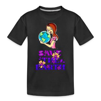 Jour de la Terre 03 3 - T-shirt bio Premium Enfant - noir - Devant