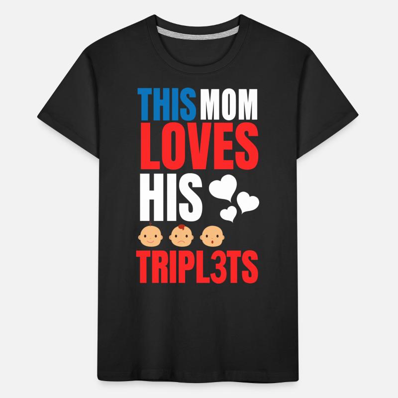 Diese Mutter liebt seine Drillinge lustige Mutter Kinder Premium Bio T-Shirt