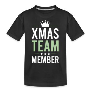 Xmas Team - Kinder Premium Bio T-Shirt - Schwarz - Vorne