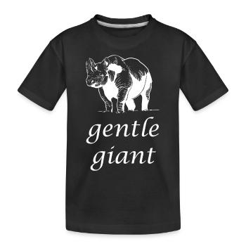 Nashorn sanft Riese - Kinder Premium Bio T-Shirt - Schwarz - Vorne