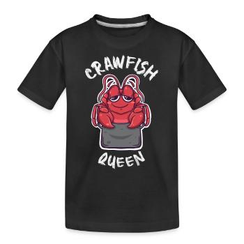 Kawaii Crawfish Queen Funny Cajun Crawfish Bil - T-shirt bio Premium Enfant - noir - Devant