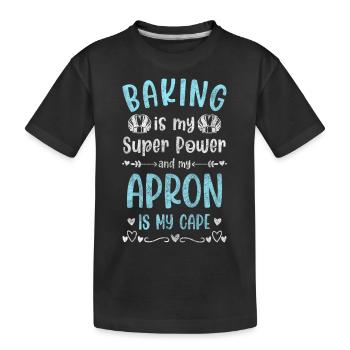 Bäckerei Brot Torten Lecker - Kinder Premium Bio T-Shirt - Schwarz - Vorne